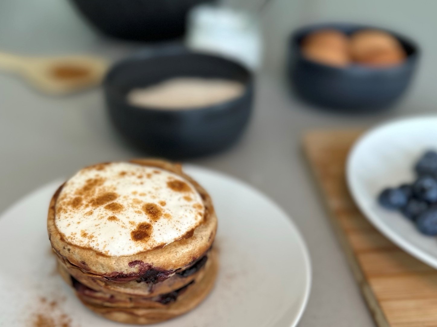 Panquecas de mirtilo